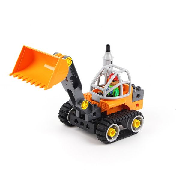 

children puzzle big particle diy assembly inserting building blocks toy mechanical engineering car series for boys intelligence gift 08