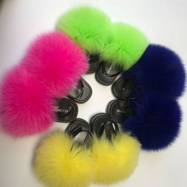 

children' summer fur slippers, children' rear strap sandals, baby furry fluffy plush fur slippers, outdoor sandals, Black;grey