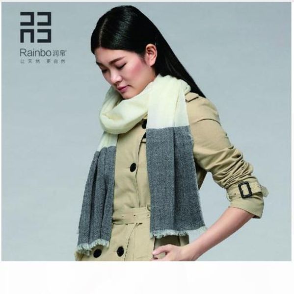

rainbo 2016 new style autumn and winter 100s wool scarf contrast color big pashmina fashion women general scarf, Blue;gray