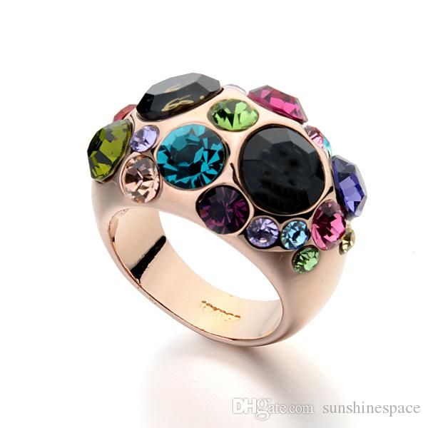 

2017 classical famous brand 18k rose gold plated women ring fashion jewelry wholesale, Silver