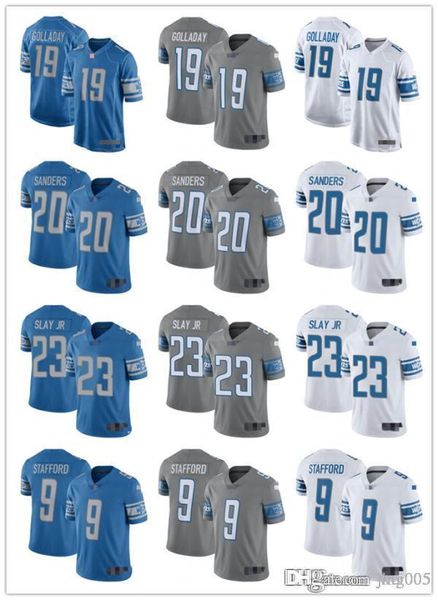 

mens womens youth detroit lions 9 matthew stafford 23 darius slay jr 20 barry sanders 19 kenny golladay custom football jerseys, Black;red