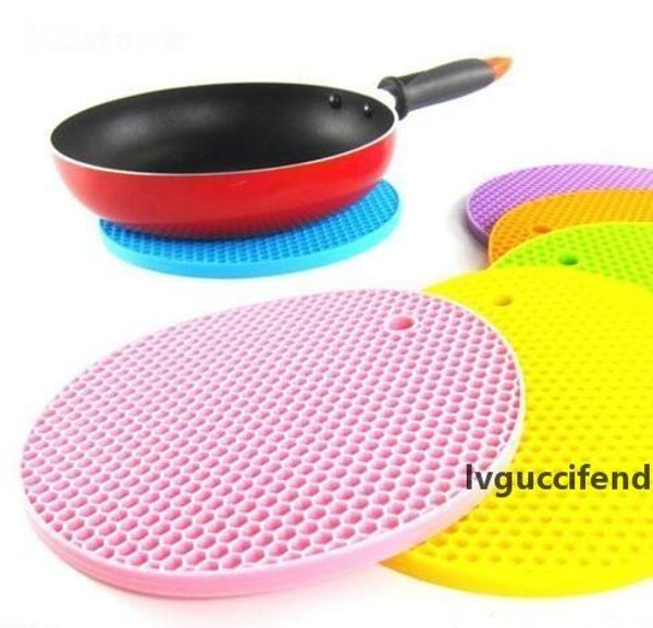 

silicone non-slip mat pure color heat resistant mat candy color thickened casserole mats other bakeware wy319