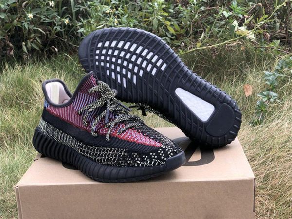 

2020 authentic originals v2 yecheil reflective non -reflective yeezreel fw5191 fw5190 kanye west fw5191 fw5190 casual shoes men si, Black