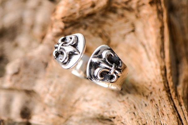 

925 sterling silver jewelry for men and women thai silver open crusader flower ring