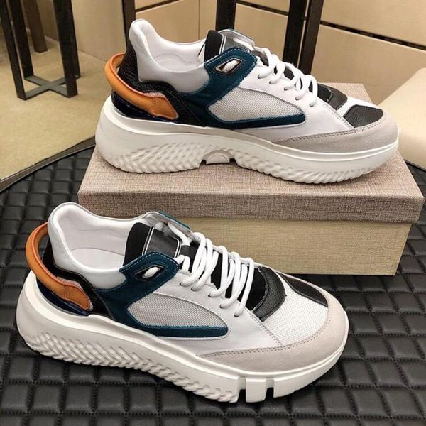 

new arrival veloce orange blue mens shoes breathable low lace -up casual lightweight plus size comfortable luxury shoes with origin box, Black