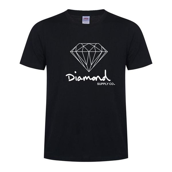 

new summer south coast harajuku blue men's color diamond short-sleeved t-shirt tide cotton can not afford the ball does not fade hip-ho, White;black