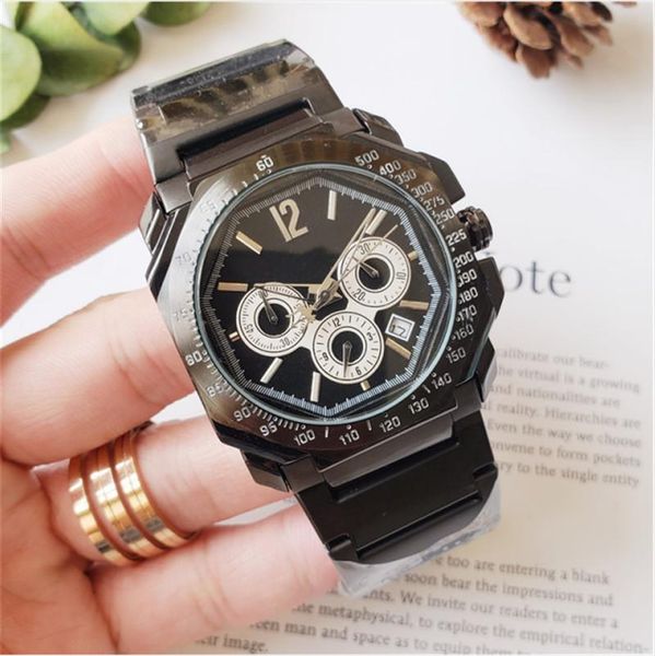 

luxe mens classic watches 42mm fashion stainless steel quartz movement men's waterproof casual watch clock wristwatches 21, Slivery;brown