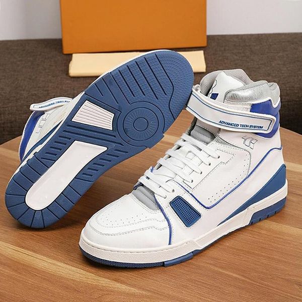 

new arrival trainer sneaker mid -men 's shoes scarpe da uomo fashion breathable lace -up luxury men shoes sports foot, Black