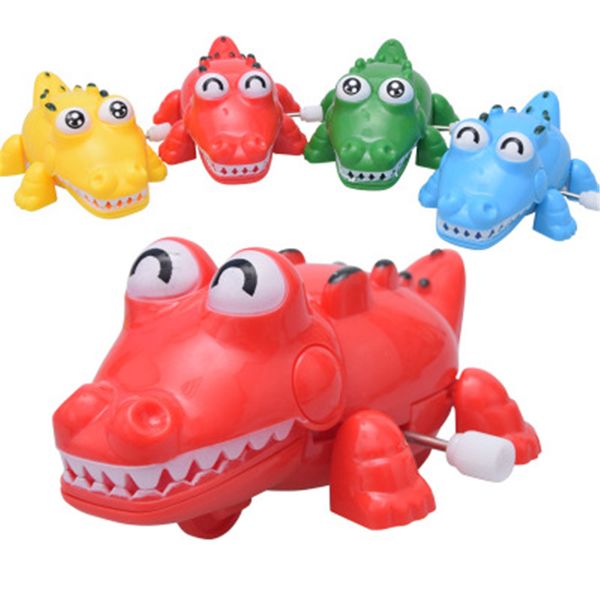 

1pc lovely crocodile clockwork toy delicate funny plastic wind up toy multi-color classic toy for children kids party gifts