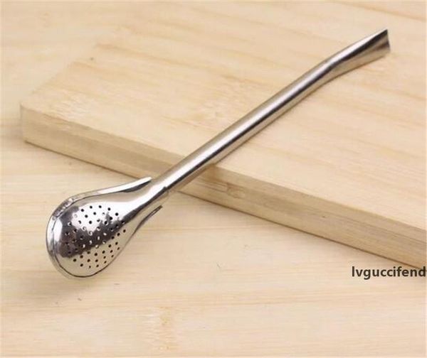 

home bar stainless steel drinking straw spoon tea filter yerba mate tea straws bombilla gourd reusable tea tools bar accessories
