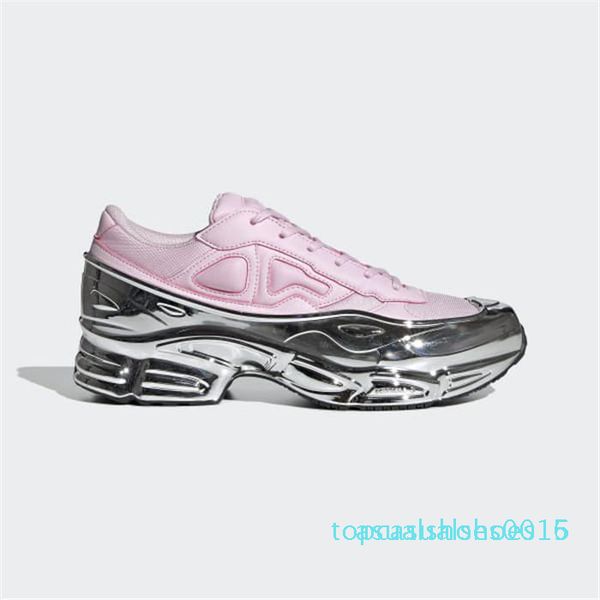 

womens sneaekers raf simons oversized sneaker, ozweego shoes in silver metallic dip effect sole sport trainer multicolor size 35-40 qa15, Black