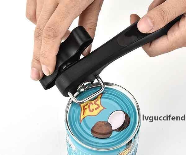 

professional safety can opener stainless steel smooth edge side cut manual can tin jar opener home kitchen tools black