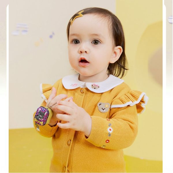 

pbcka8841m autumn korean style baby single-breasted knitted cardigan lace cute girl coat lace sweater sweater coat, Blue