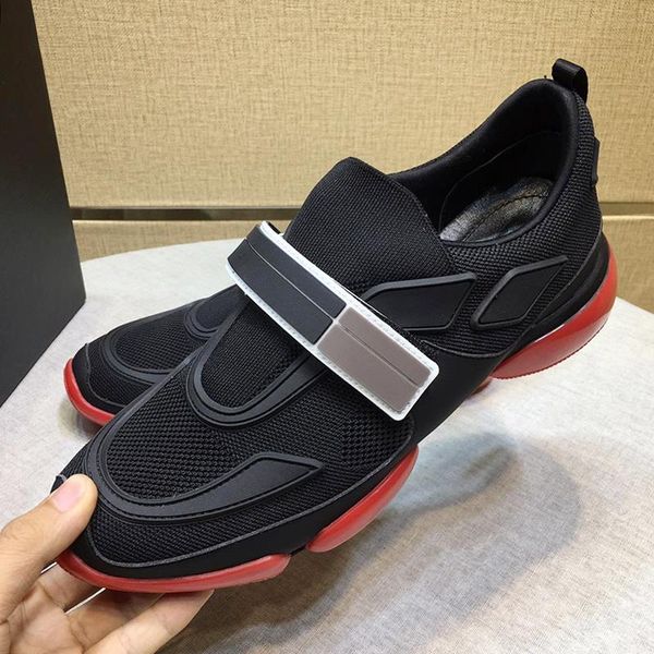 

breathable cloudbust sneakers men 's shoes chaussures pour hommes fashion sports footwears luxury style low hook &loop casual men, Black