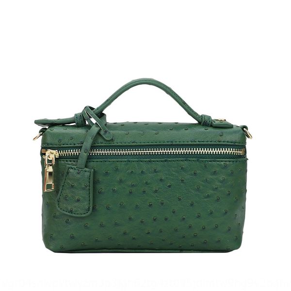 

ostrich print messenger women's party party small iron chain ostrich print hand new postman handbag handbag handbag, White