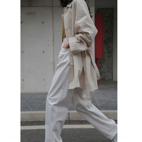 

мулан 2020 autumn женщин новое ветровки женской короткий интернет красный мода отворот простой случайная ветровка пальто пальто 7833, Tan;black