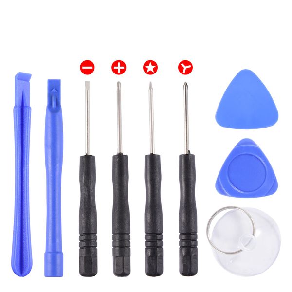 

9 in 1 repair pry kit opening tools with y screw driver 5 point star pentalobe torx screwdriver for iphone x 8 7 6s 6 plus 5s mobile phones