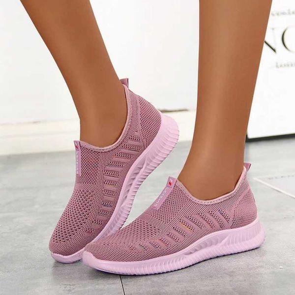 

blwbyl flats casual shoes woman flat slip on single soft shoe breathable mesh sneakers chaussures femme zapatos mujer sapato, Black