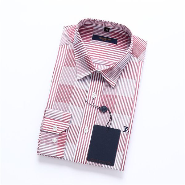 

brand men's business casual shirt mens long sleeve striped slim fit camisa masculina social male shirts new fashion shirt plaid shirt#1, White;black