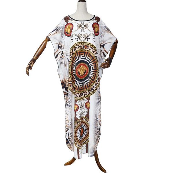 

l-xxxl fashion elegent african dress women loose printing maxi dress party dress bat sleeve casual dresses, Black;gray