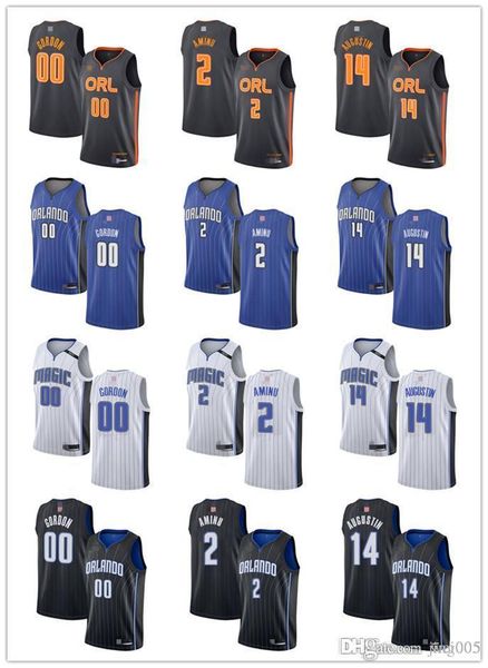 

mensÂ womensÂ youth orlando magic 2 al-farouq aminu 00 aaron gordon 14 d.j. augustin blue white custom basketballÂ jerseys, Black;red