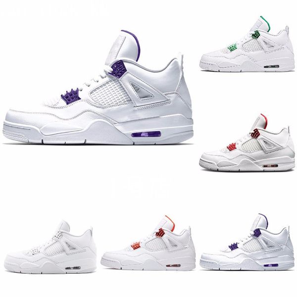 

холодный серый 4 чистых деньги металлических упаковок мужчины баскетбол обувь 4s pine green court фиолетового университет оранжевого красный