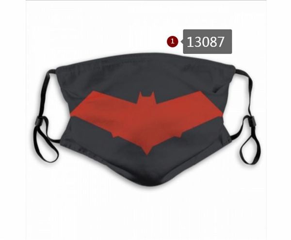

batman face covering washable adjustable reusable mask 2pcs carbon filters safe outdoor sports dust proof breathable face masks