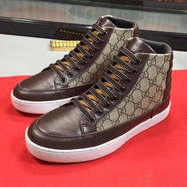 

fast delivery men 's high sneaker manner schuhe casual men boots fashion classic lace -up plus size men shoes comfortable vintage, Black