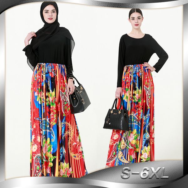 

selling fashion womens long sleeve plus size dress double pocket crew neck ladies long dress, White;black