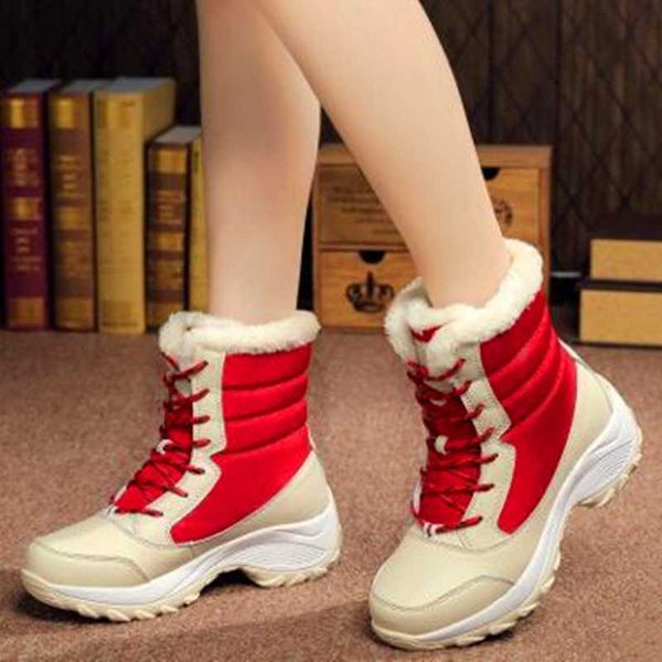 

aiykazysdl new women's boots autumn and winter women's shoes snow boots female high student waterproof ladies cotton shoes warm, Black