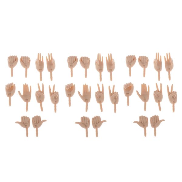 

15 pairs movable hands for 1/6 doll custom body parts accessory