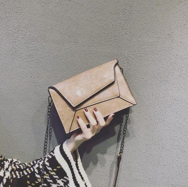 

leisure bag women's handbag new versatile messenger bag chic chain alligator bags