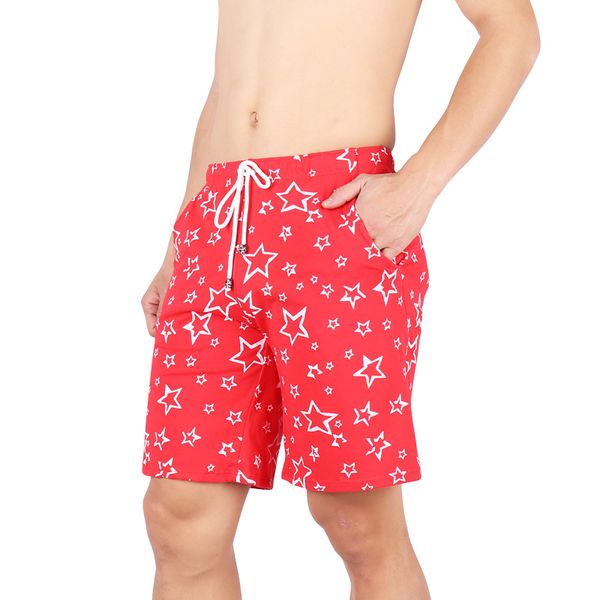 

summer shorts men's stars printed shorts men's loose breathable casual beach, White;black