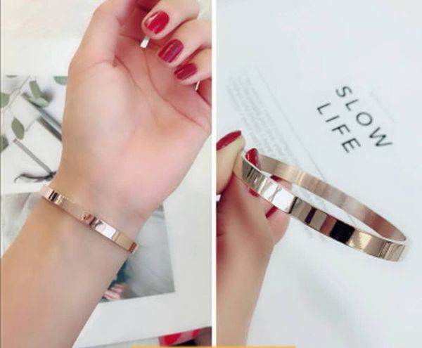 

fashion stainless steel open cuff bracelet for women female two row zirconia stone bangles in /silver/rose gold color, Black