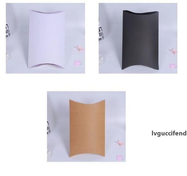 

27*21*5cm 40pcs large kraft paper pillow candy box present pouch black wedding favor candy gift boxes home party birthday supply