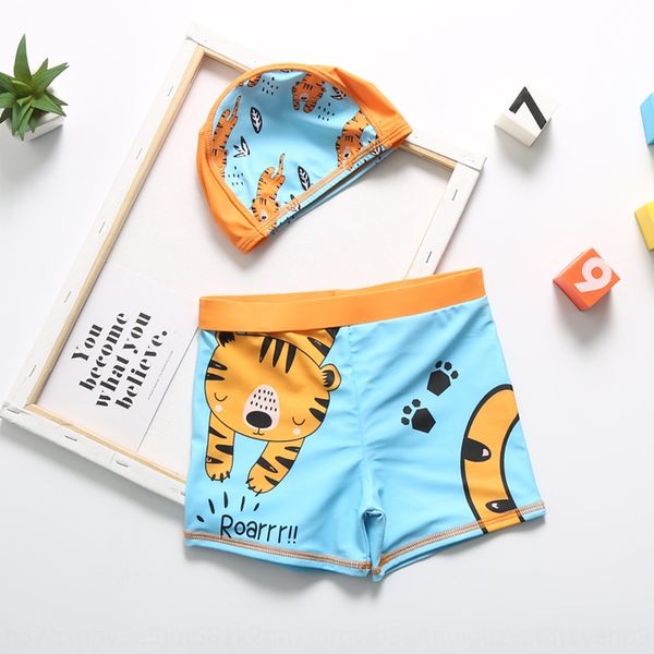 

76dgt 2020 new children boxer pants swimming pants trunks small medium and large children cartoon dinosaur printing comfortable boxer sp, Black