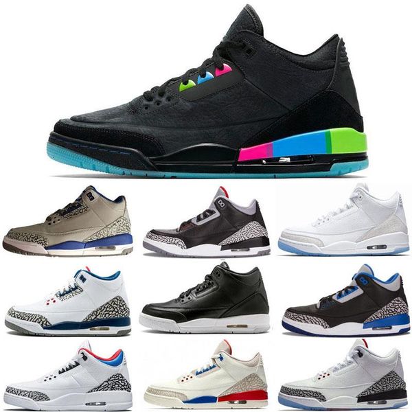 

3 quai 54 international flight pure white 3s men casual shoes black cement fire red jth tinker blue grey casual shoes