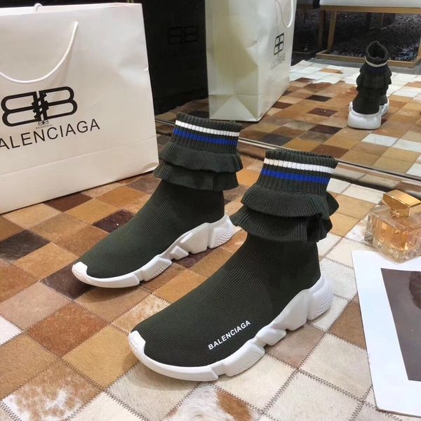 

r luxury shoes, fashionable cake tube elastic socks boots speed clear sole casual sports shoes,ss