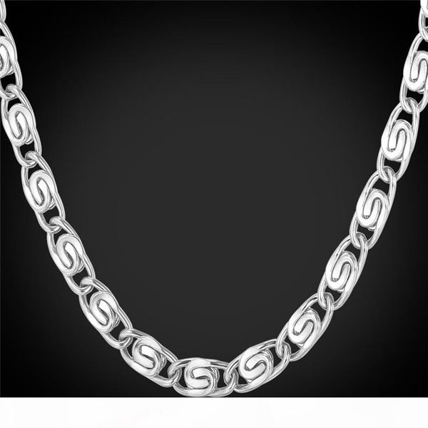

ever gleam men chunky chains necklace 316l stainless steel cool men's jewelry never fade 6mm 55cm hip hop jewellery yls202n, Silver