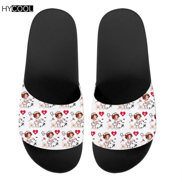 

hycool harajuku женщины плоский лоферы печать открытый пляж симпатичный мультфильм леди тапочки флип-флоп противоскольжения сандалии