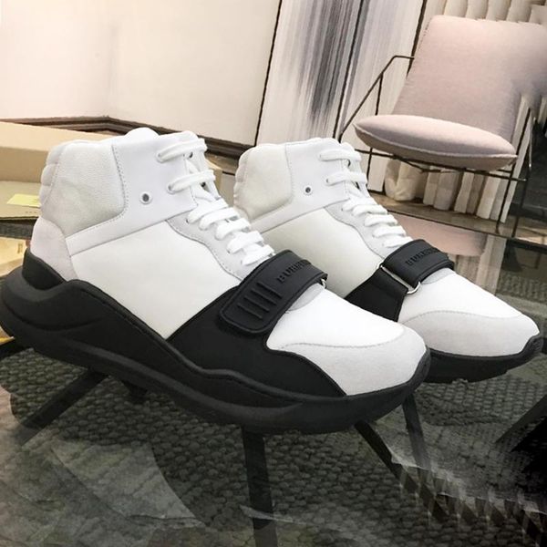 

comfortable men boots autumn and winter fashion shoes vintage check cotton sneakers chaussures pour hommes casual high sports men shoes, Black