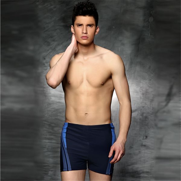 

2020 new waterproof quick-drying large size plus fertilizer professional racing men's swimming trunks foreign trade swimming trunks swi
