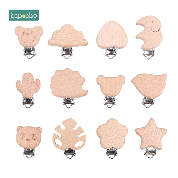 

bopoobo 20pc pacifier wooden heart clip baby teether ecofriendly crafts wooden dummy clips for baby newborn dummy clip chains