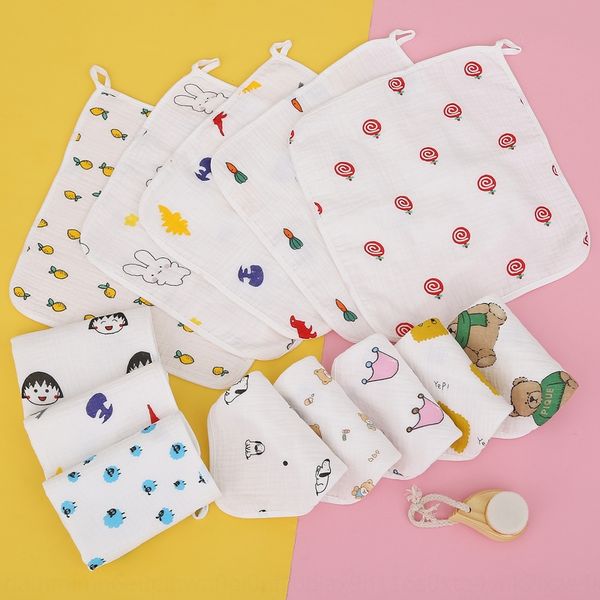 

candy four-layer high-density bubble gauze square saliva cloth cotton cloth towel infant cotton gauze saliva towel 30*30cm