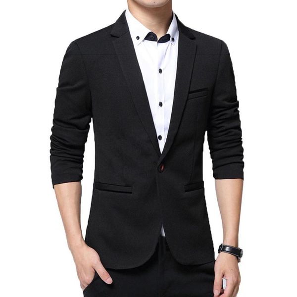 

new luxury men blazer new spring fashion brand cotton slims fit men suit blazers wedding groom slim suit jacket, White;black