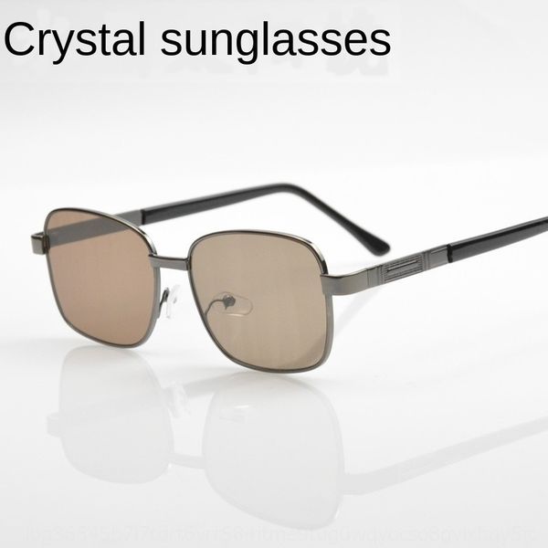 

artificial sun men's crystal full frame metal sun sunglasses sun glasses synthetic crystal, Silver