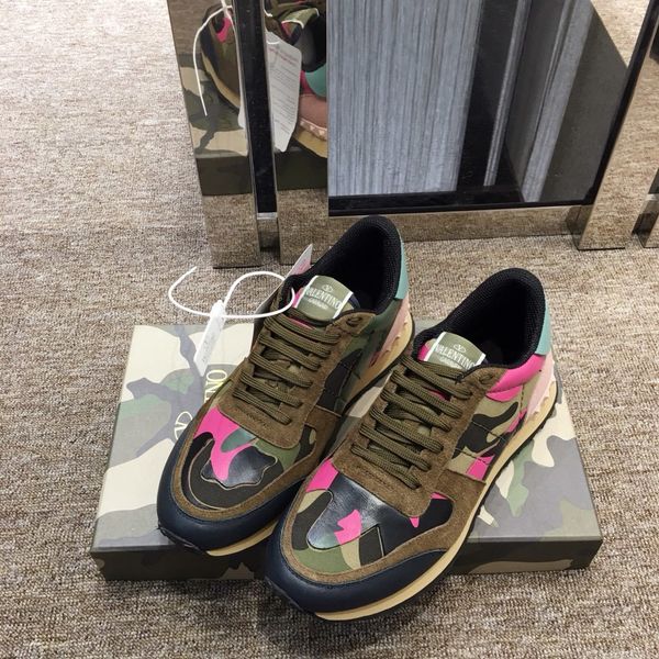 

the new rockrunner camouflage rivet fashion trend well-known brand lace-up casual shoes r design trend no.1,size35-45 with box,ss