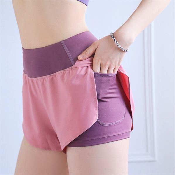 

sports shorts women's loose casual all-match quick-drying running fitness shorts yoga pants anti-exposure high waist dance yoga pants, White;red