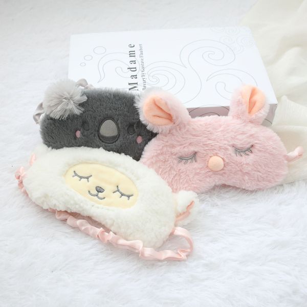 

new creative cartoon toy animal eye mask koala doll pattern relieve eye fatigue breathable eye mask