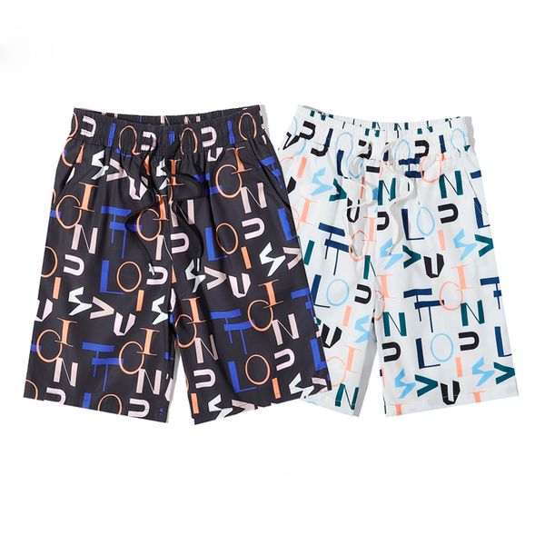 

2020 summer slim casual shorts beach letter pants men's pants comfortable street thigh pants, Blue